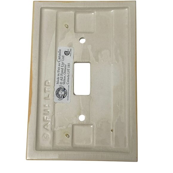 Ceramic Switchplate Pink Roses Made in Canada Single Toggle - Picture 3 of 6